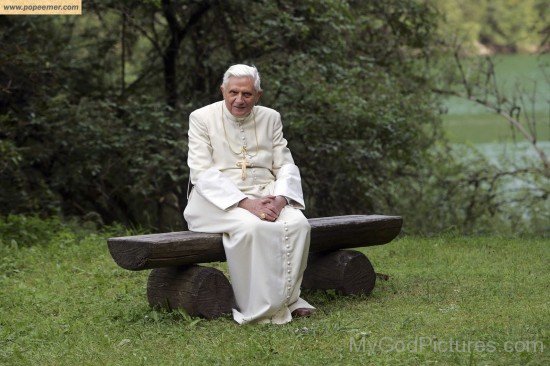 Pope Benedict XVI Near Lake