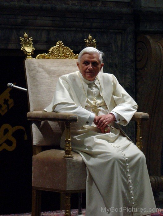 Pope Benedict XVI On Chair