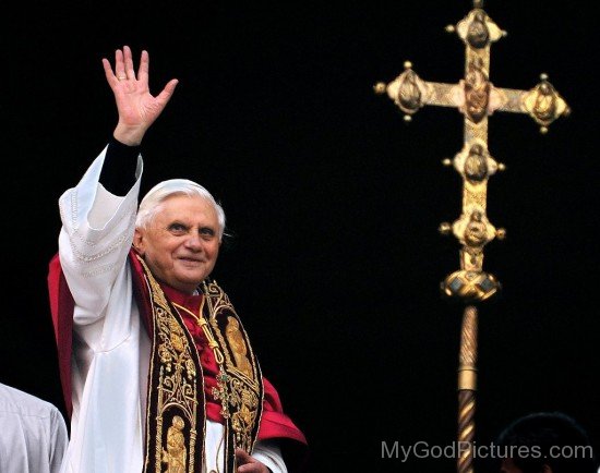 Pope Benedict XVI Rasing Hand