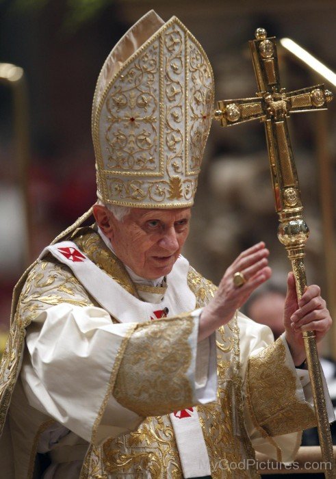 Pope Benedict XVI Wearing Papal Clothing