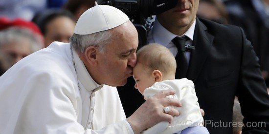 Pope Francis Kissing Child
