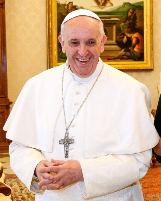 Pope Francis Looking Happy