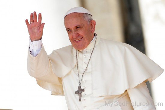 Pope Francis Rasing Hand 
