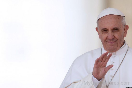 Pope Francis Raising Hand