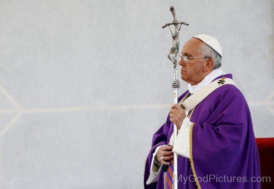 Pope Francis Wearing Papal Clothing