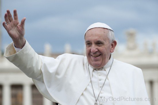 Pope Francis Wearing Zucchetto