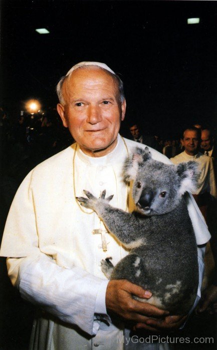 Pope John Paul II And A Koala