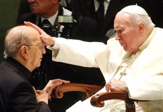 Pope John Paul II Giving His Blessing