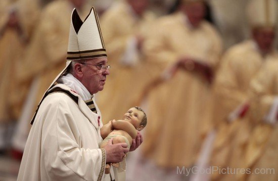 Pope Saint Francis Wearing Mitre