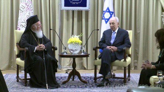 President Peres And Ecumenical Patriarch of Constantinople, Bartholomew I