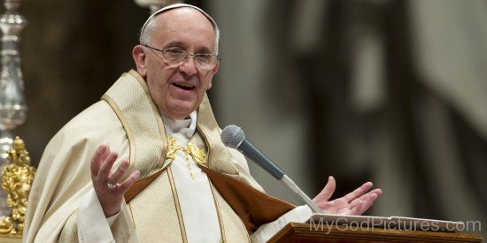 Saint Pope Francis Addressing