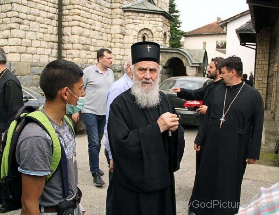 Serbian Patriarch Irinej in Krupanj