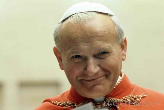 Smiling Face Of Pope John Paul II