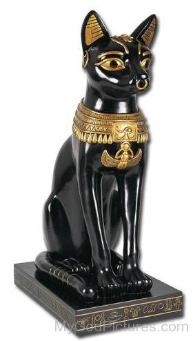 Black Statue Of Bastet-nb405