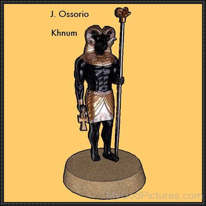 Black Statue Of God Khnum-fg801