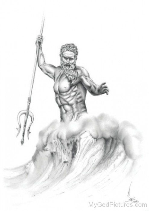 Drawing Of God Poseidon
