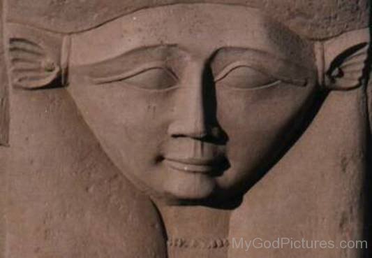 Face Sculpture Of Goddess Hathor-jk204