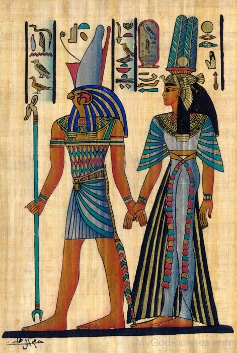 God Horus And Nefertari-cb503