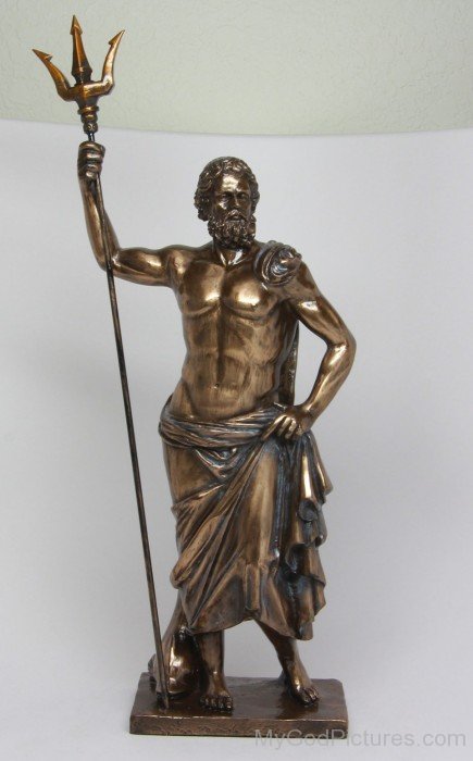 God Poseidon Metal Statue