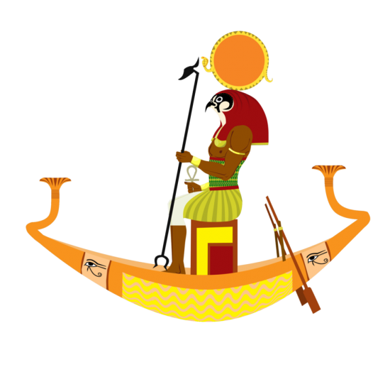 God Ra On Aten Boat-hj56