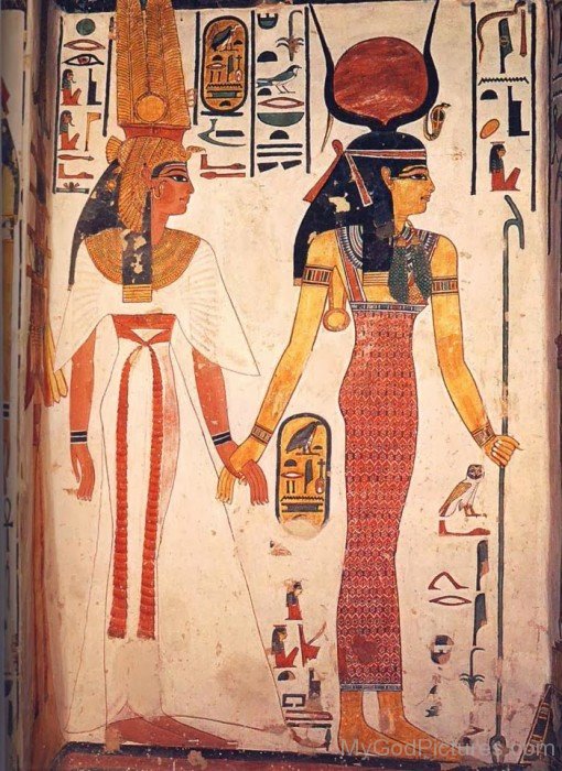 Goddess Hathor And Nefertari-jk206