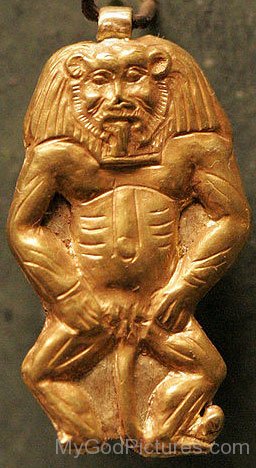 Golden Statue Of Bes-xz16