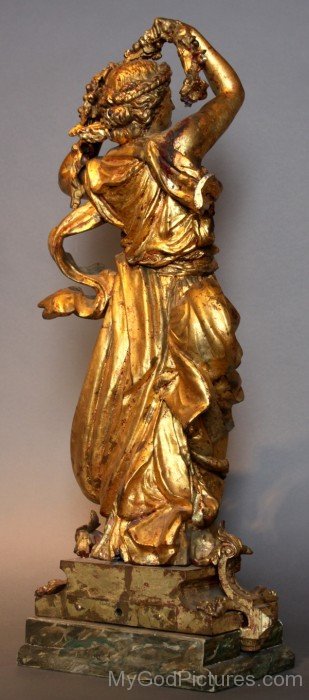 Golden Statue Of Flora