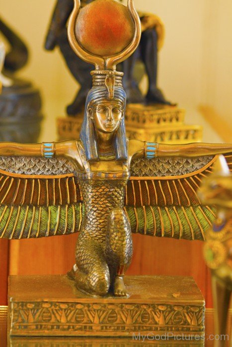 Golden Statue Of Goddess Hathor-jk217