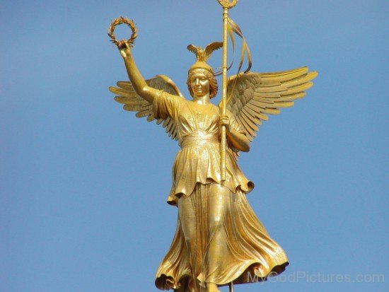 Golden Statue Of Goddess Victoria