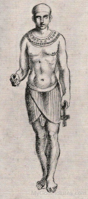 Pencil Sketch Of Imhotep-jh208