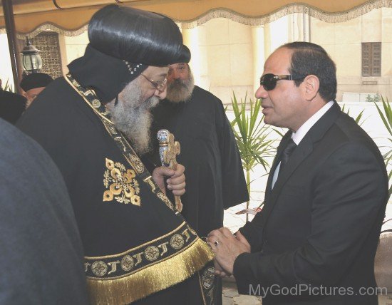 Pope Tawadros II With Egyptian President