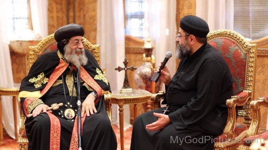 Pope Tawadros II With Fr. Antonios Baky