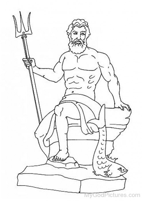 Poseidon Coloring Page