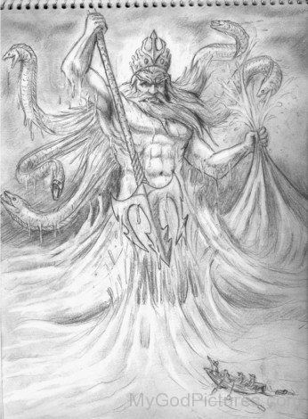 Poseidon Drawing picture