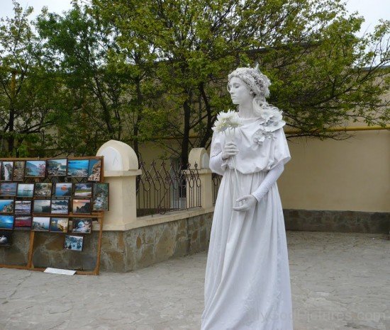 White Statue Of Flora