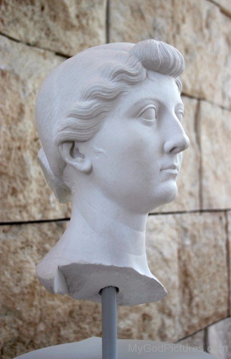 White Statue Of Goddess Livia