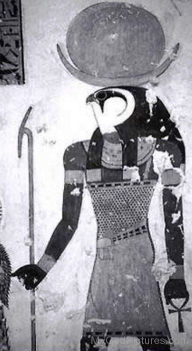 Black And White Picture Of God Khonsu-fg401