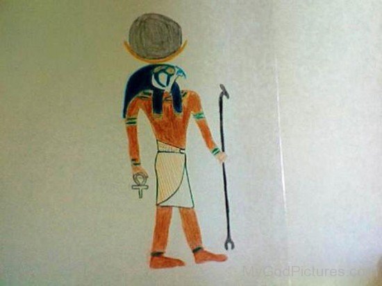 Drawing Of God Khonsu-fg402