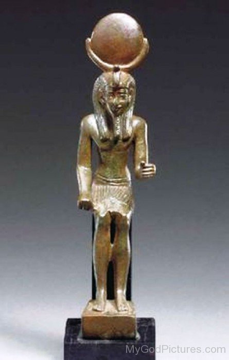 Golden Statue Of God Khonsu-fg405