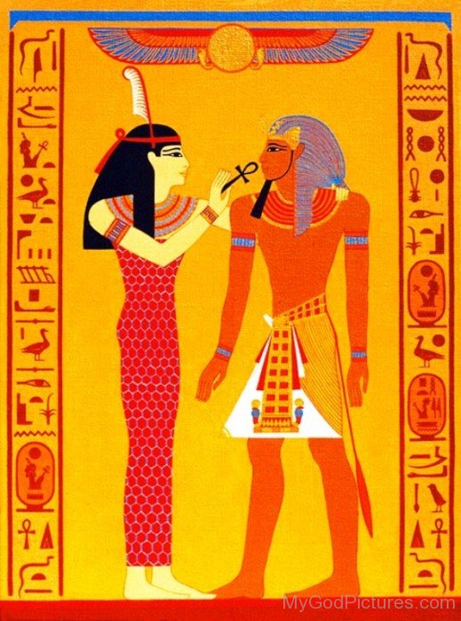 Portrait Of Goddess Maat And Seti-vbn435