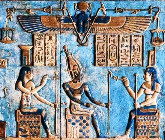 Sculpture Of Nephthys,Osiris And Isis-li818