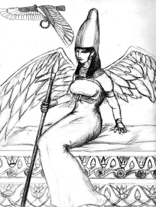 Sketch Of Goddess Nekhbet-tr219