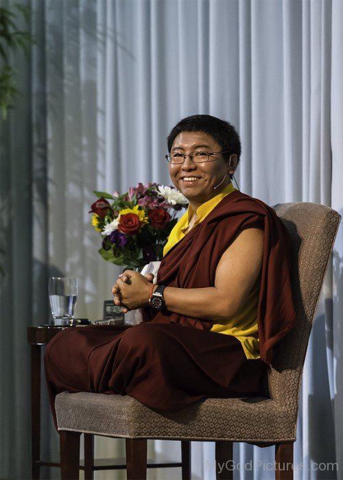 Tsoknyi Rinpoche Sitting On Chair