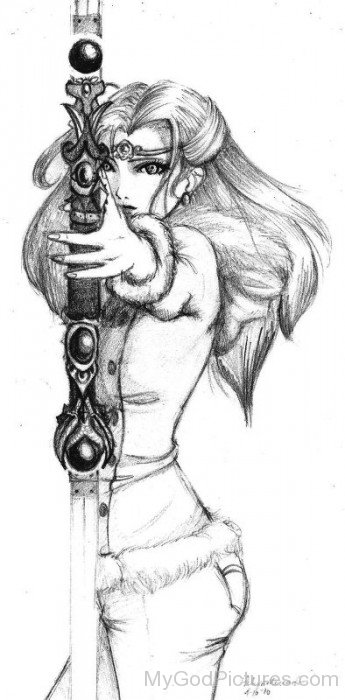 Artemis Pencil Drawing-ds407