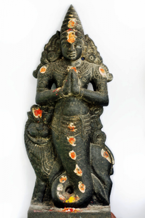 Black Stone Statue Of Ketu-th71