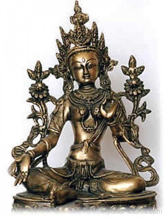 Bronze Statue Of Goddess Tara-gb3402