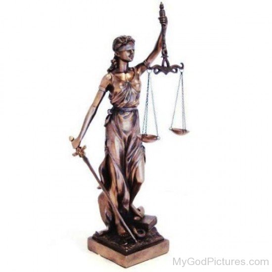 Bronze Statue Of Justitia-hl701