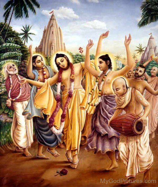 Chaitanya Mahaprabhu Dancing With Devotees-fd703