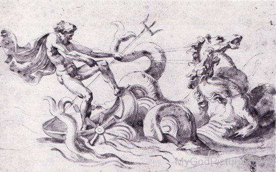 Drawing Of God Neptune-mu703