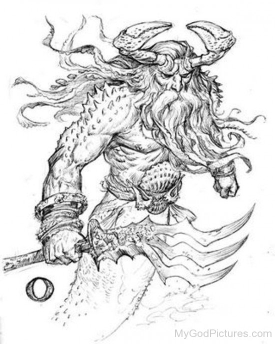 Drawing Of God Oceanus-rv502